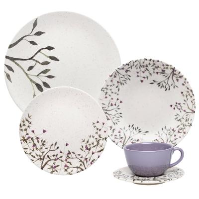 Aparelho de Jantar e Chá 20 Pçs Oxford Unni Lilac