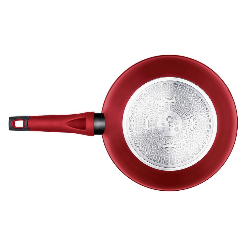 Panela Wok Antiaderente para Indução 28 Cm Everyday Vermelha - 4