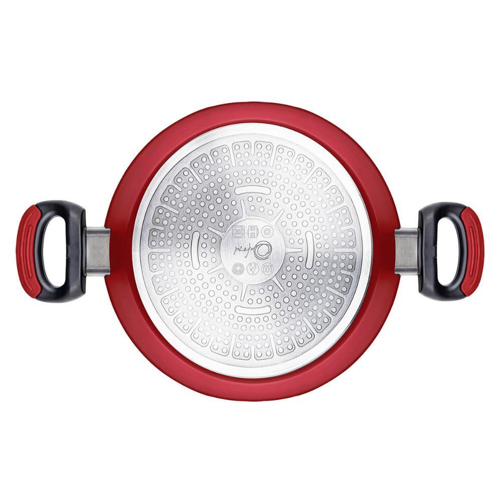 Caçarola Antiaderente para Indução 28 Cm Everyday Vermelha - 4