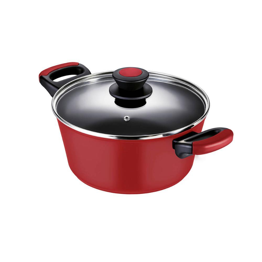 Caçarola Antiaderente para Indução 24 Cm Everyday Vermelha - 1