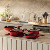 Caçarola Antiaderente para Indução 24 Cm Everyday Vermelha - 6