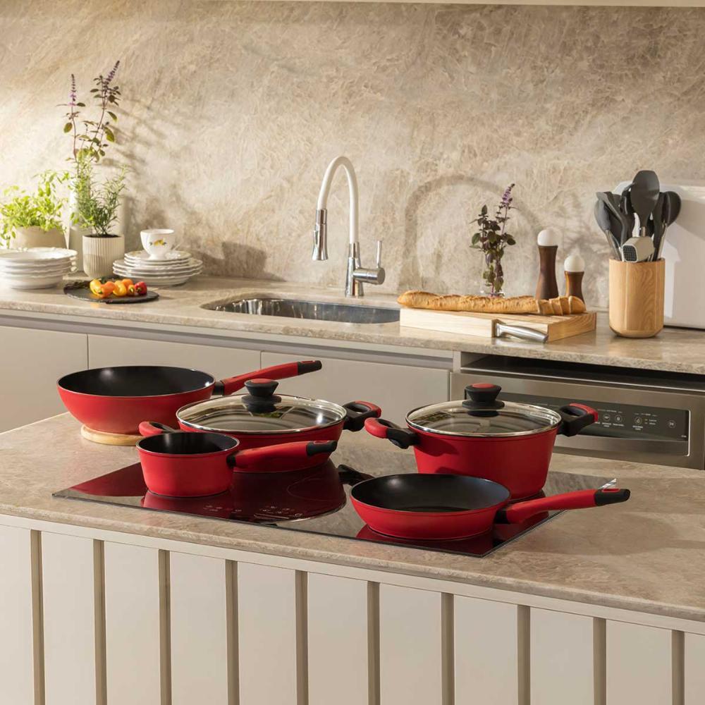 Frigideira Antiaderente para Indução 24 Cm Everyday Vermelha - 6