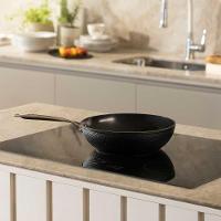 Panela Wok Antiaderente para indução 28 Cm Gourmet Preta