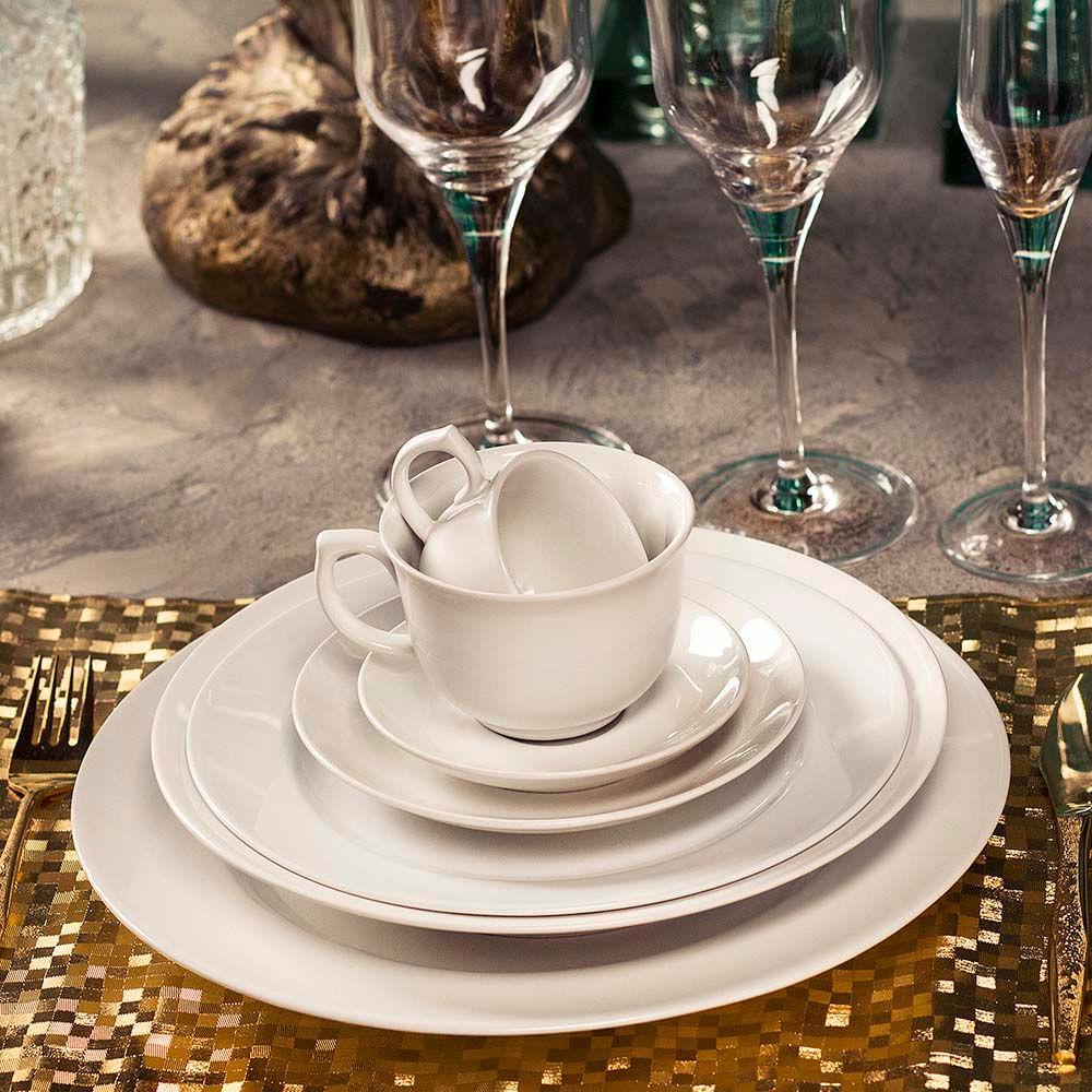 Aparelho de Jantar Chá E Café 42 Pçs Oxford Flamingo White - 8