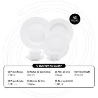 Aparelho de Jantar Chá E Café 42 Pçs Oxford Flamingo White - 2