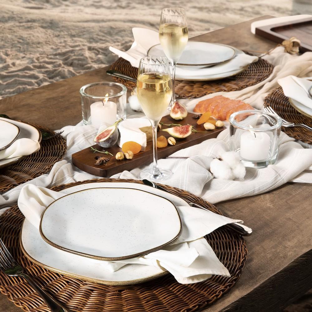 Jogo com 12 Pratos Sobremesa 21,5cm Oxford Ryo Maresia - 4