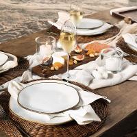 Jogo com 12 Pratos Sobremesa 21,5cm Oxford Ryo Maresia