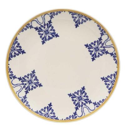Jogo com 12 Pratos Rasos 26cm Oxford Unni Azulejo Português
