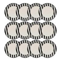 Jogo com 12 Pratos Rasos 26cm Oxford Unni Stripes and Dots - 1