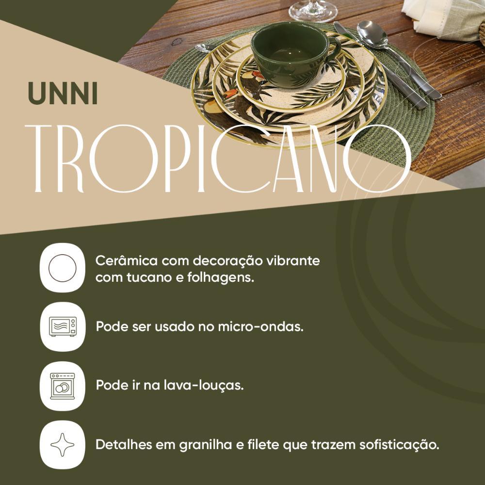 Jogo de 6 Xícaras 200 ml Com Pires Oxford Unni Tropicano - 6