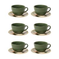 Jogo de 6 Xícaras 200 ml Com Pires Oxford Unni Tropicano - 1