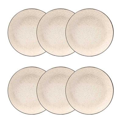 Jogo de 6 Pratos Fundos 20,5 cm Oxford Flat Duna
