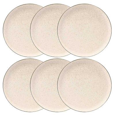 Jogo de 6 Pratos Rasos 26 cm Oxford Flat Duna