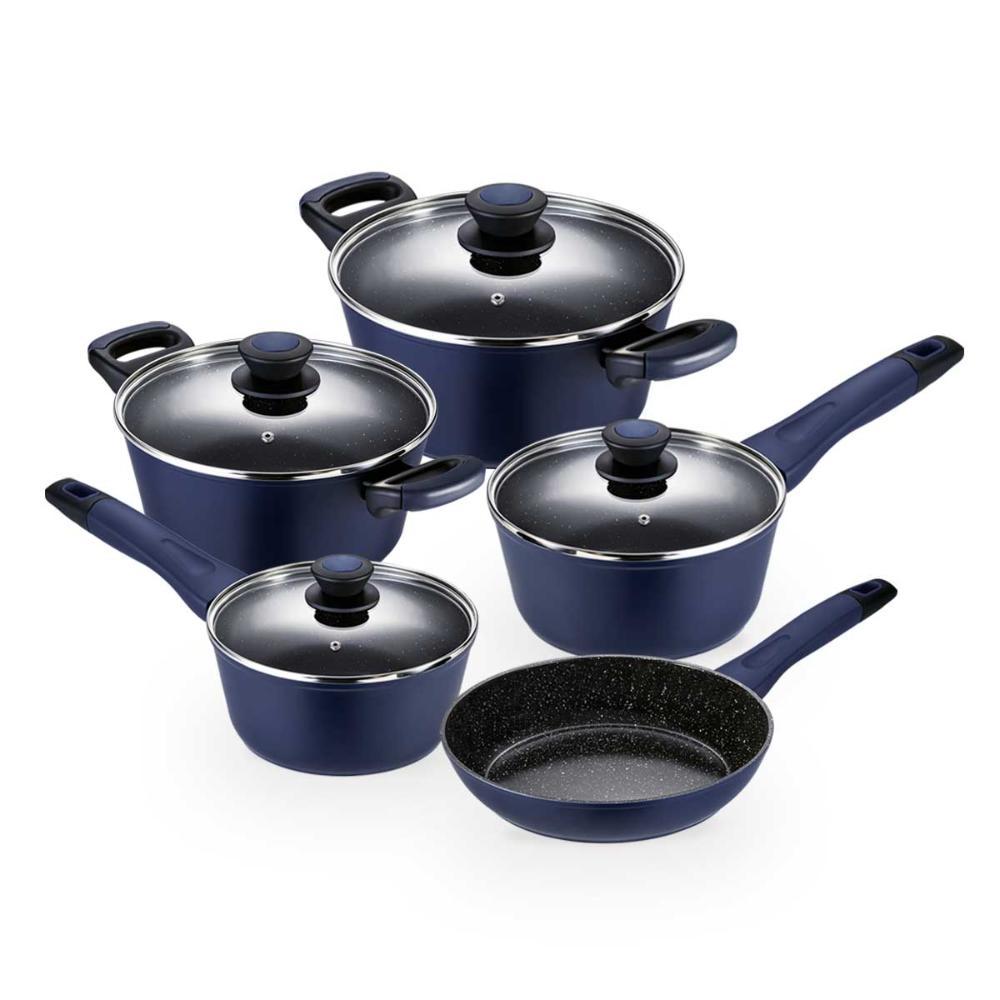 Jogo de Panelas para Indução 5 peças Everyday Azul - 1