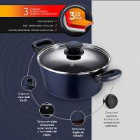 Jogo de Panelas para Indução 4 peças Everyday Azul - 2