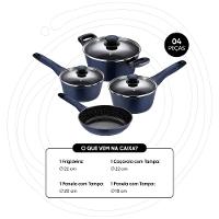 Jogo de Panelas para Indução 4 peças Everyday Azul - 3