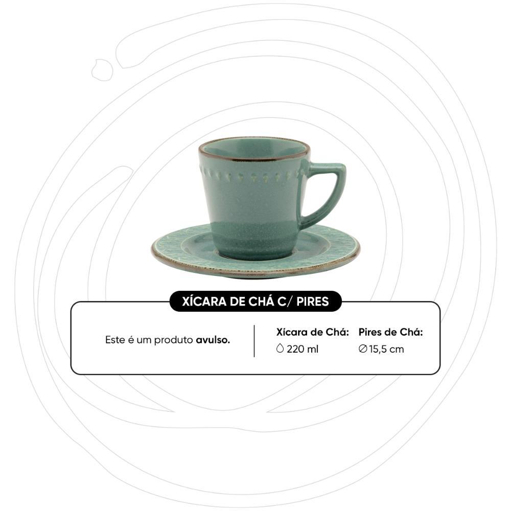Xícara Grande 220 Ml Com Pires Oxford Mendi Malaquita - 2