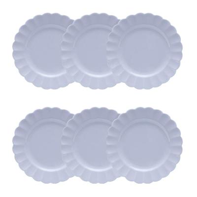 Jogo de 6 Pratos Sobremesa 22cm Oxford Flora Aster