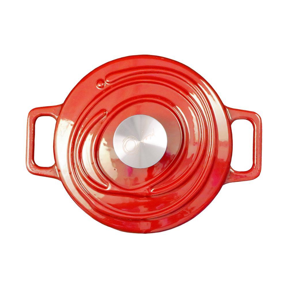 Caçarola de Ferro Fundido Esmaltado 22 cm Aroma Vermelho - 3