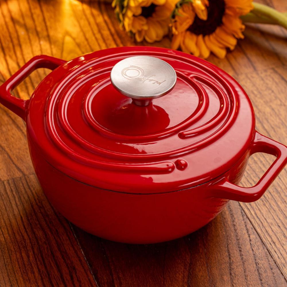 Caçarola de Ferro Fundido Esmaltado 24 cm Aroma Vermelho - 5