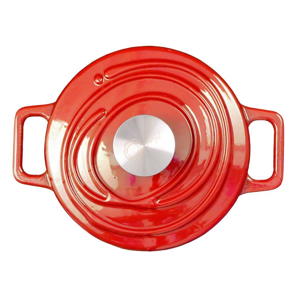 Caçarola de Ferro Fundido Esmaltado 24 cm Aroma Vermelho - 4