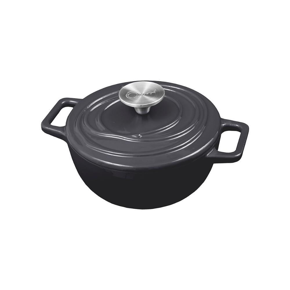 Caçarola de Ferro Fundido Esmaltado 18 cm Oxford Aroma Cinza - 1