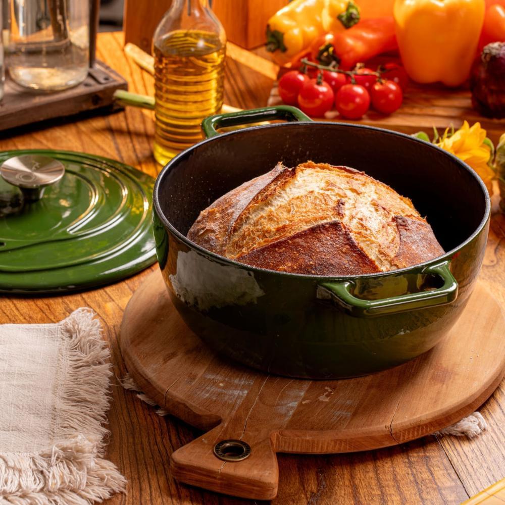 Caçarola de Ferro Fundido Esmaltado 24 cm Oxford Aroma Verde - 5