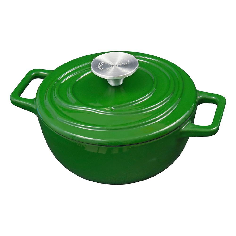Caçarola de Ferro Fundido Esmaltado 24 cm Oxford Aroma Verde - 1