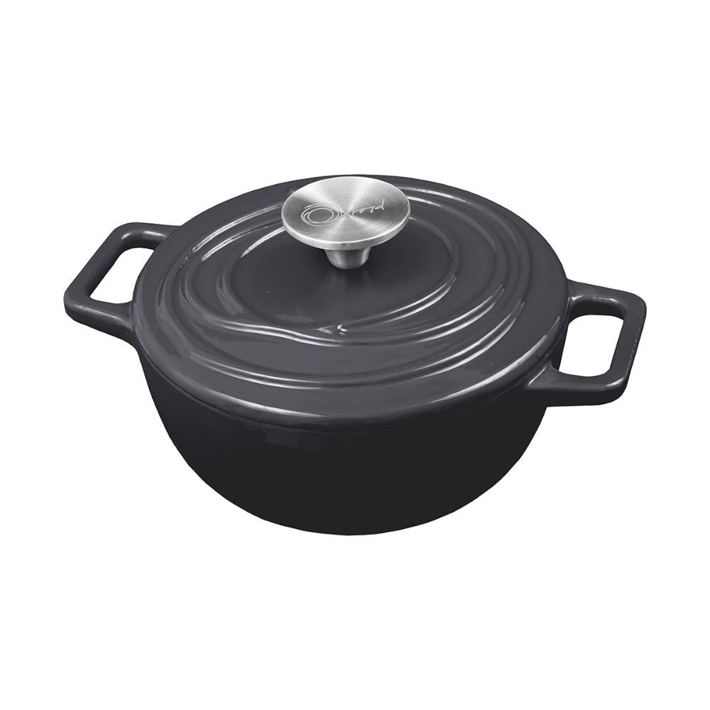Caçarola de Ferro Fundido Esmaltado 22 cm Oxford Aroma Cinza - 1