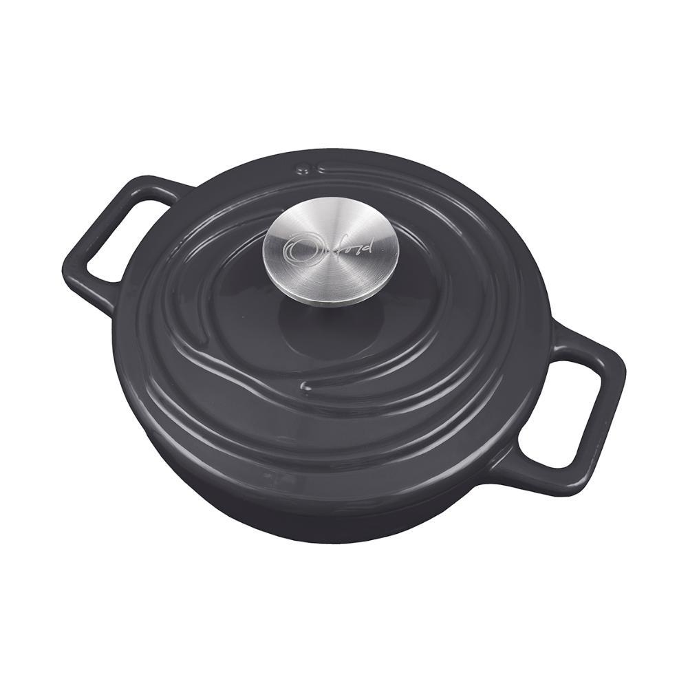 Caçarola de Ferro Fundido Esmaltado 22 cm Oxford Aroma Cinza - 4