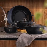 Caçarola de Ferro Fundido Esmaltado 22 cm Oxford Aroma Cinza - 5