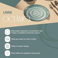 Jogo de 6 Pratos Fundos 20,5cm Oxford Unni Oceânica - 2