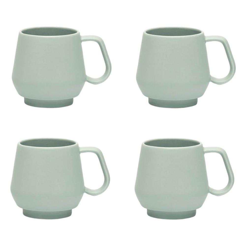 Jogo de 4 Canecas Oxford Chubby 330ml Menta - 1