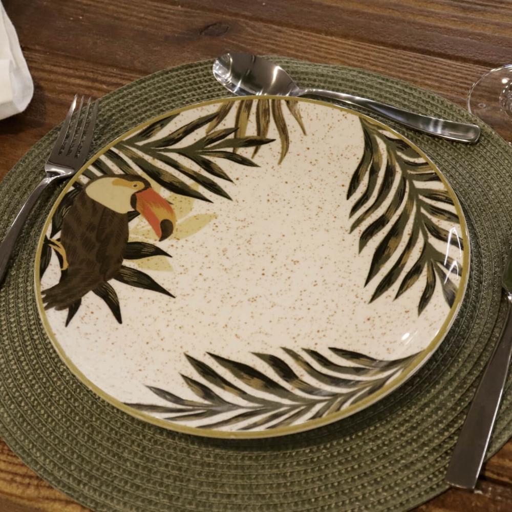 Jogo com 4 Pratos Rasos 26 cm Oxford Unni Tropicano - 3