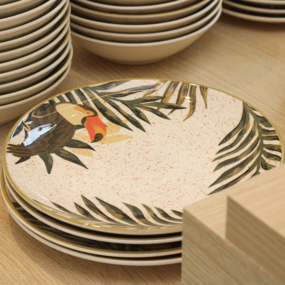 Jogo com 4 Pratos Rasos 26 cm Oxford Unni Tropicano - 7