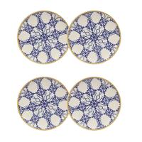 Jogo 4 Pratos de Sobremesa 20Cm Unni Azulejo Português - 1