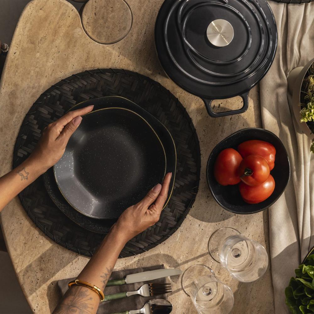 Jogo de 6 Pratos Fundos 22,5cm Oxford Ryo Volcano - 9