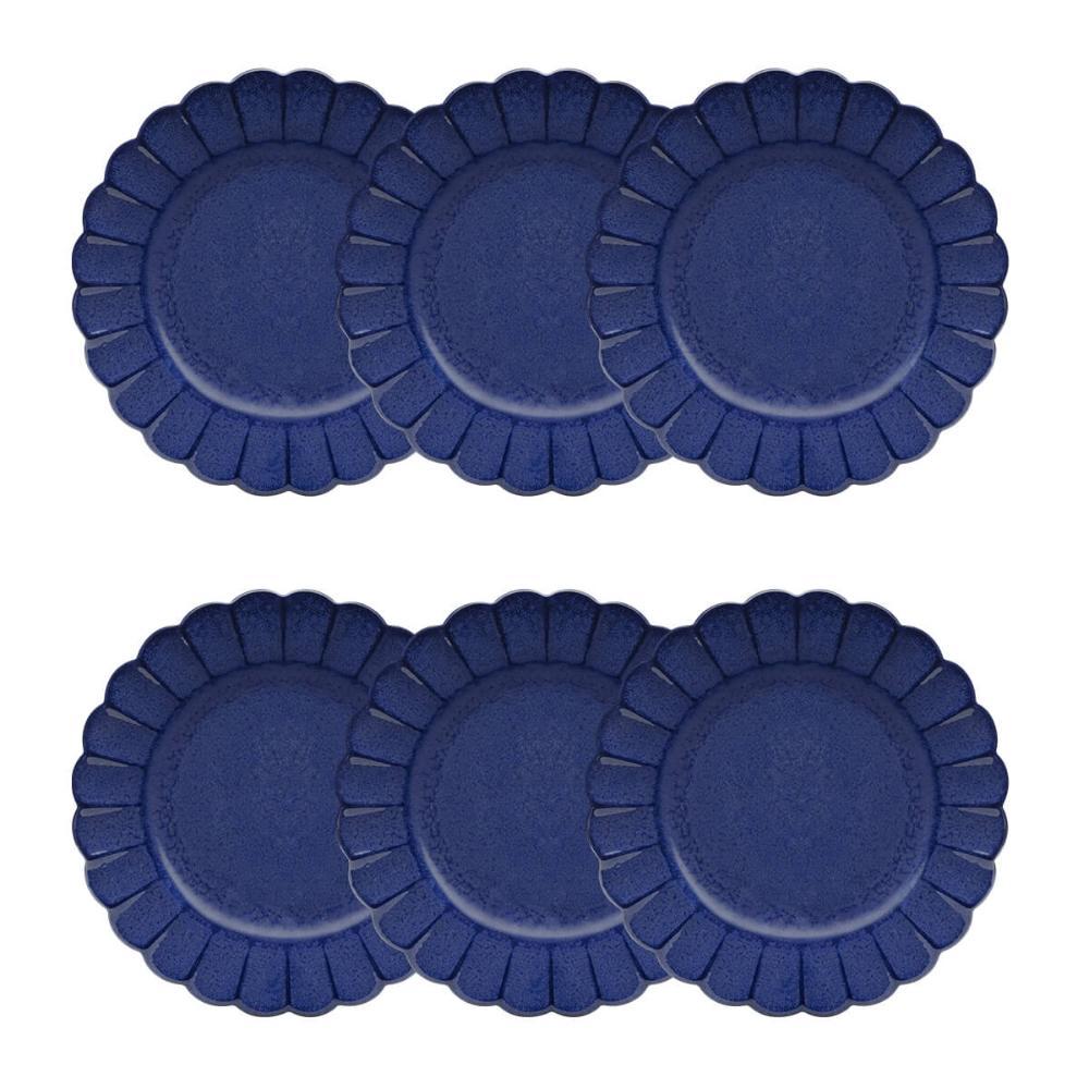 Jogo de 6 Pratos Sobremesa 22cm Oxford Flora Amor-Perfeito - 2