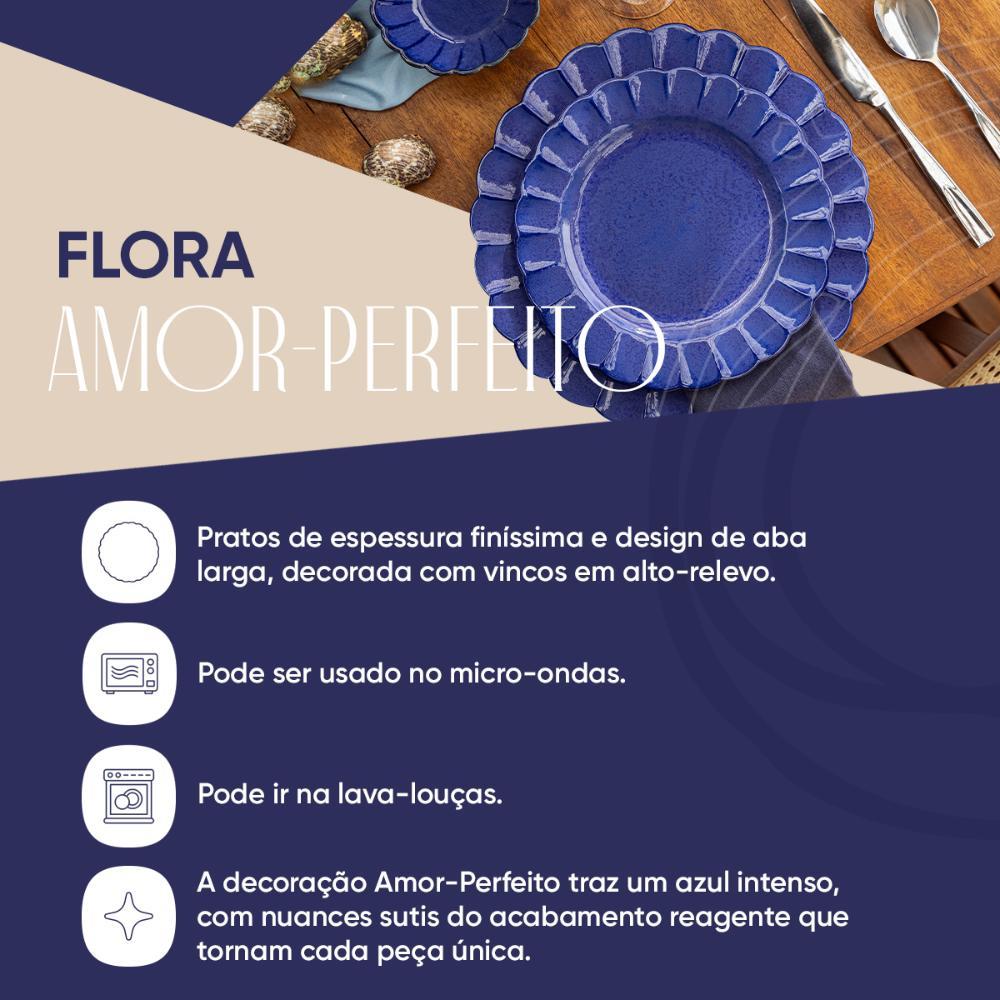 Jogo de 6 Pratos Sobremesa 22cm Oxford Flora Amor-Perfeito - 5