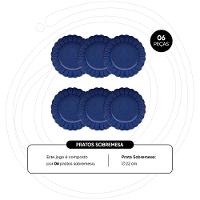 Jogo de 6 Pratos Sobremesa 22cm Oxford Flora Amor-Perfeito - 3