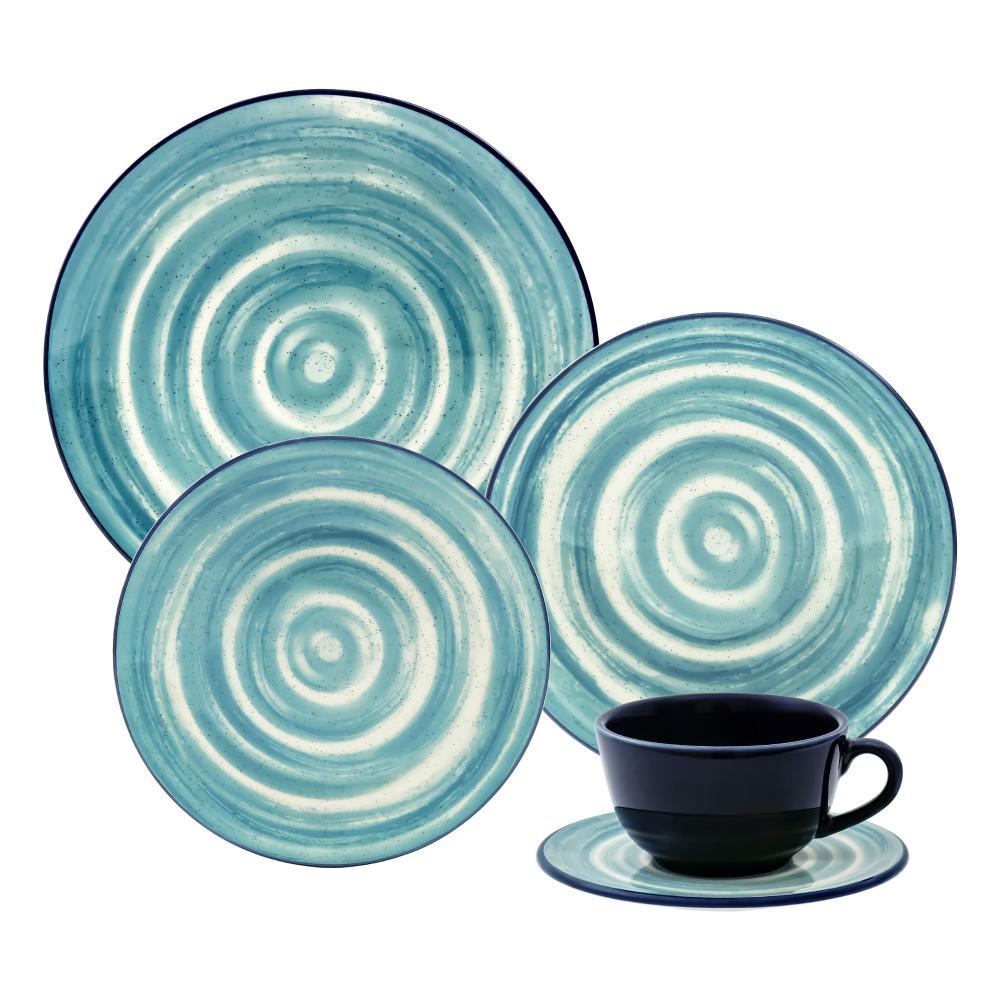 Aparelho de Jantar e Chá 30 Peças Unni Oceânica - 1