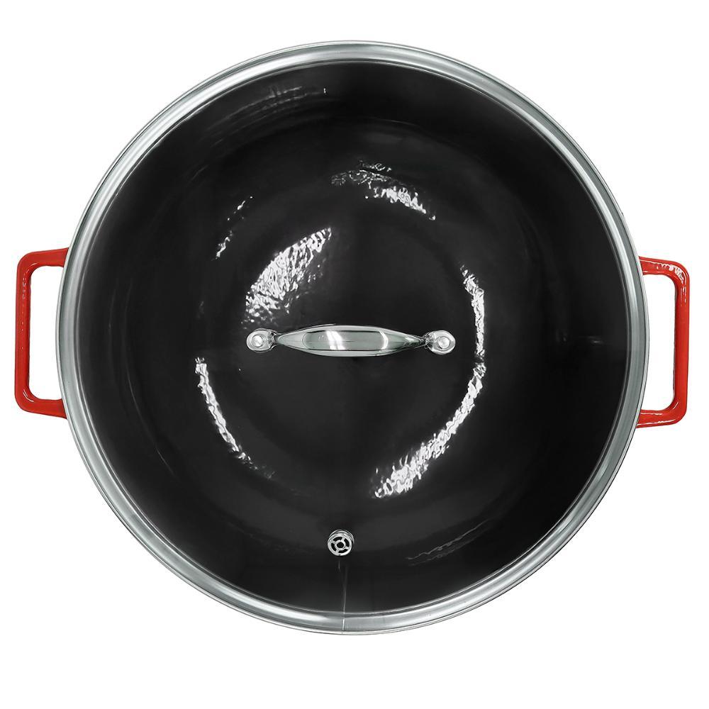 Panela de Ferro Fundido Esmaltado Wok 35 cm Aroma Vermelho - 3
