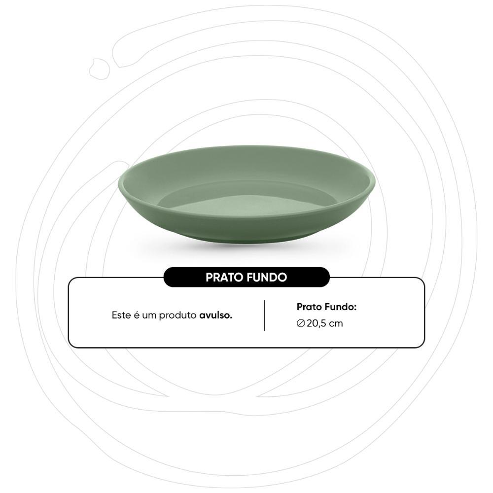 Jogo de 4 Pratos Fundos 20,5 Cm Oxford Flat Matcha - 2