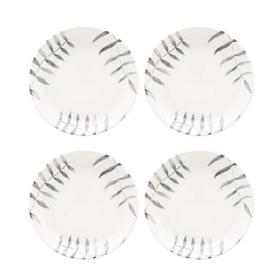 Jogo de 4 Pratos Fundos 20,5 Cm Oxford Flat Samambaia
