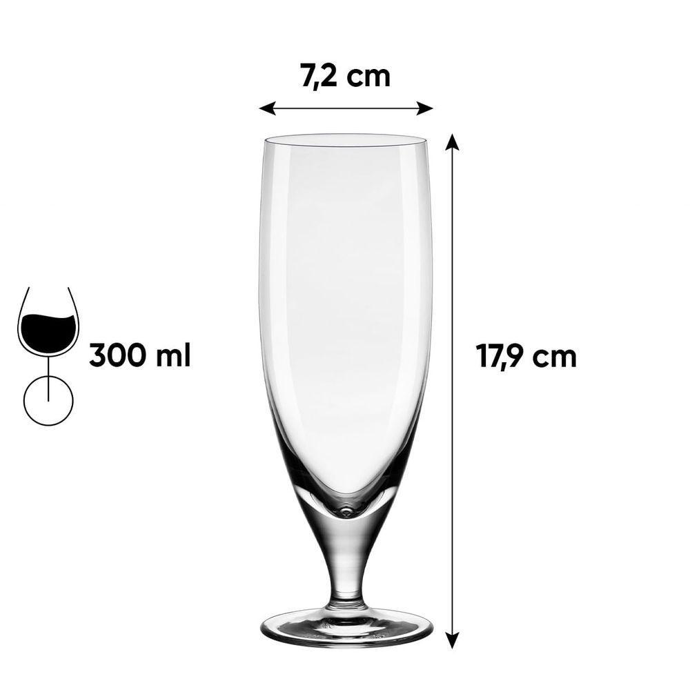 Jogo de 6 Taças De Cristal Para Cerveja 300 Ml Oxford - 3