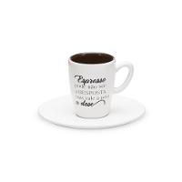 Jogo de 4 Xícaras de Cafezinho Expresso 75ml Com Pires Dose - 2