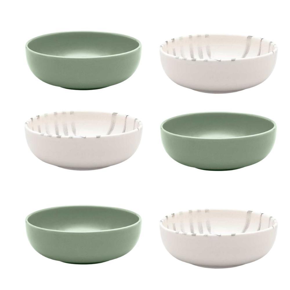 Jogo De 6 Tigelas Oxford Flat Samambaia/Matcha - 1