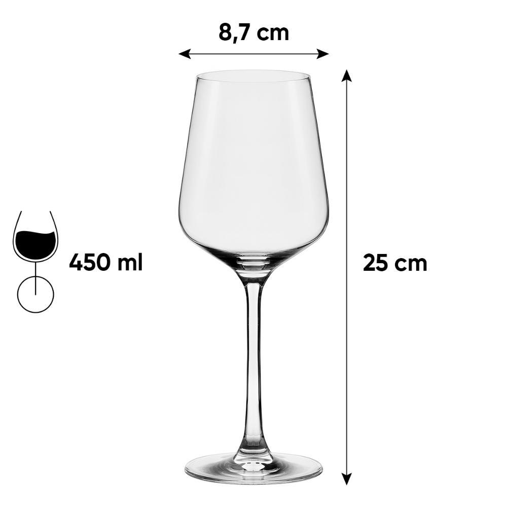 Jogo de 6 Taças de Cristal Água 450ml Flavour Classic - 7