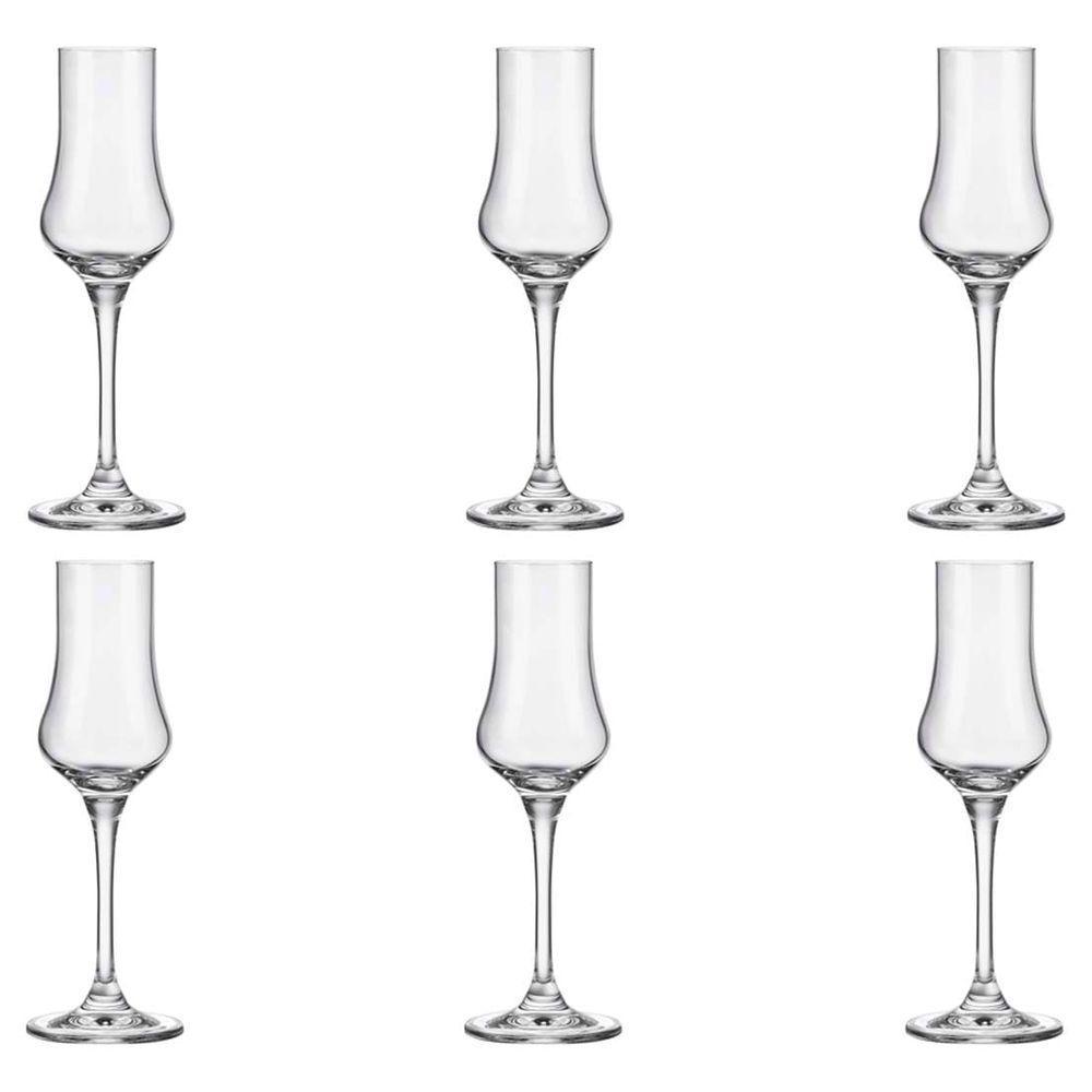 Jogo de 6 Taças de Cristal Para Grappa 100 Ml Classic - 1