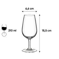 Jogo de 6 Taças de Cristal Para Degustação 210 Ml Classic - 5